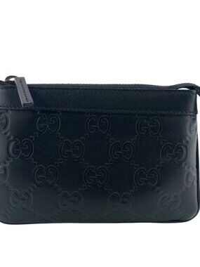 Gucci Guccissima Leather Coin Case Black